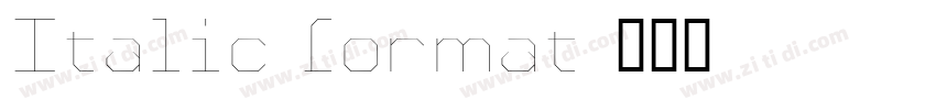 Italic format字体转换